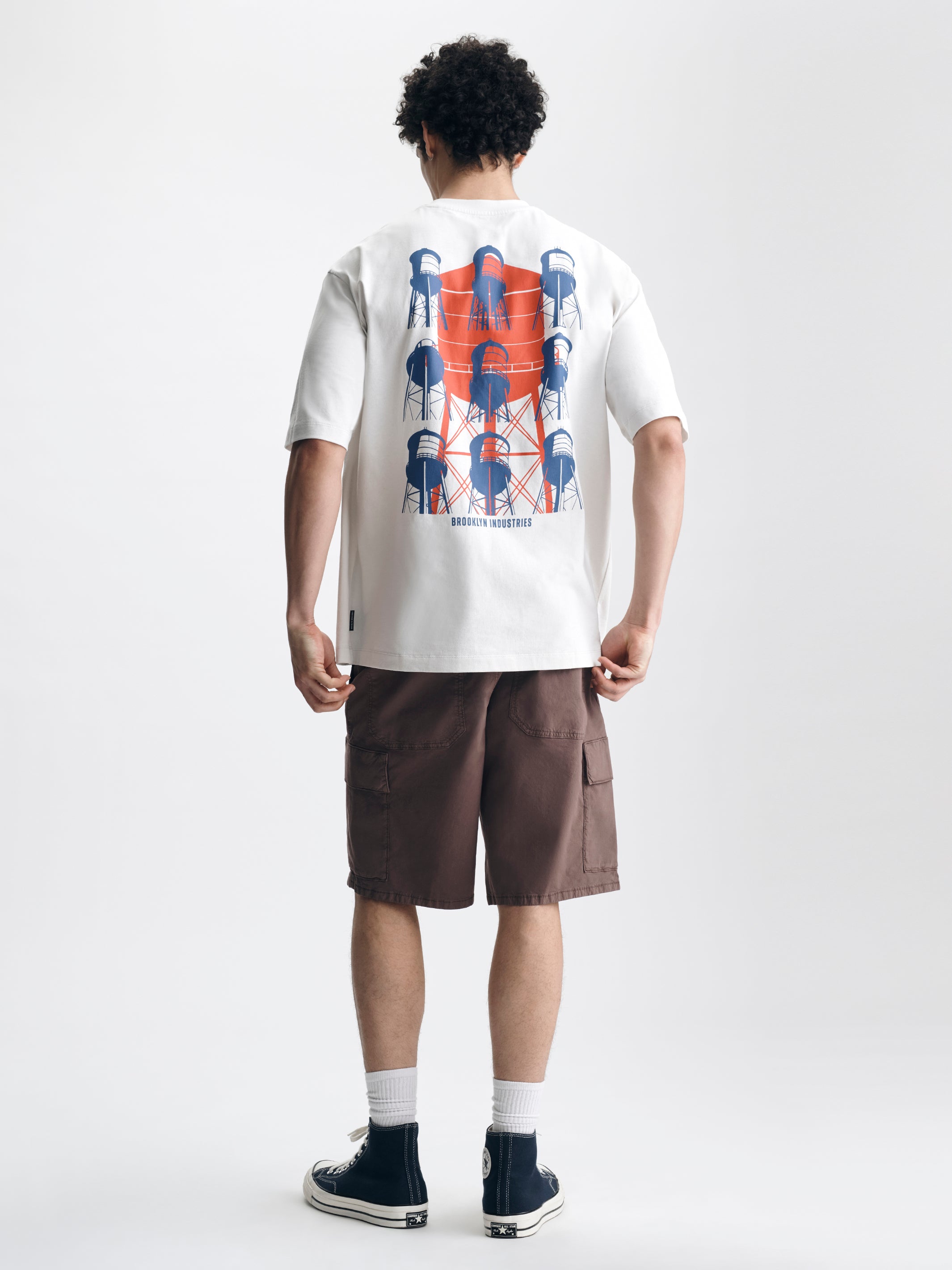 Men's Water Tower T-Shirt in White Onyx - BROOKLYN INDUSTRIES