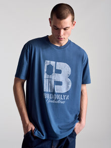 Men's Brooklyn Vintage T-Shirt In Dark Denim - BROOKLYN INDUSTRIES