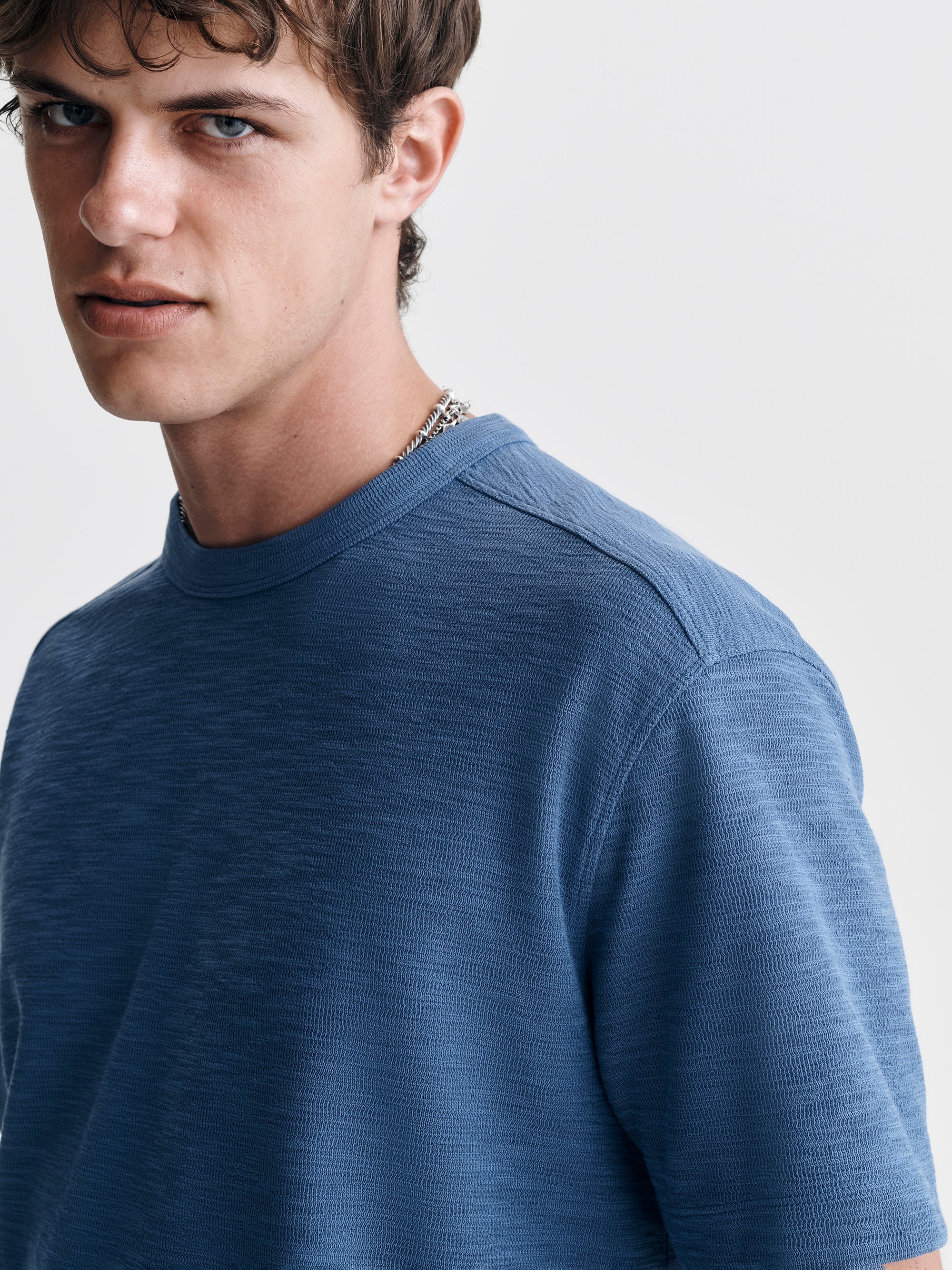 Men's Basic T-Shirt in Bijou Blue - BROOKLYN INDUSTRIES