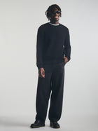 Men's Crew Neck Sweater in Black - BROOKLYN INDUSTRIES