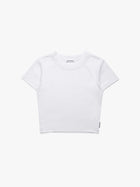 Women's Ribbed Cropped T-Shirt in White