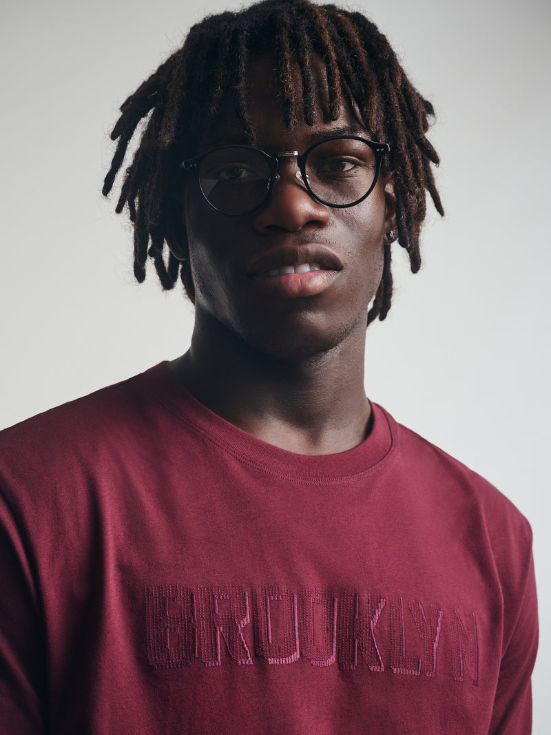 Men's Brooklyn T-Shirt In Windsor Wine - BROOKLYN INDUSTRIES