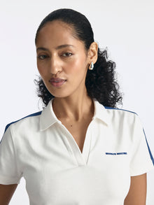 Women's Logo Johnny Collar T-Shirt - BROOKLYN INDUSTRIES