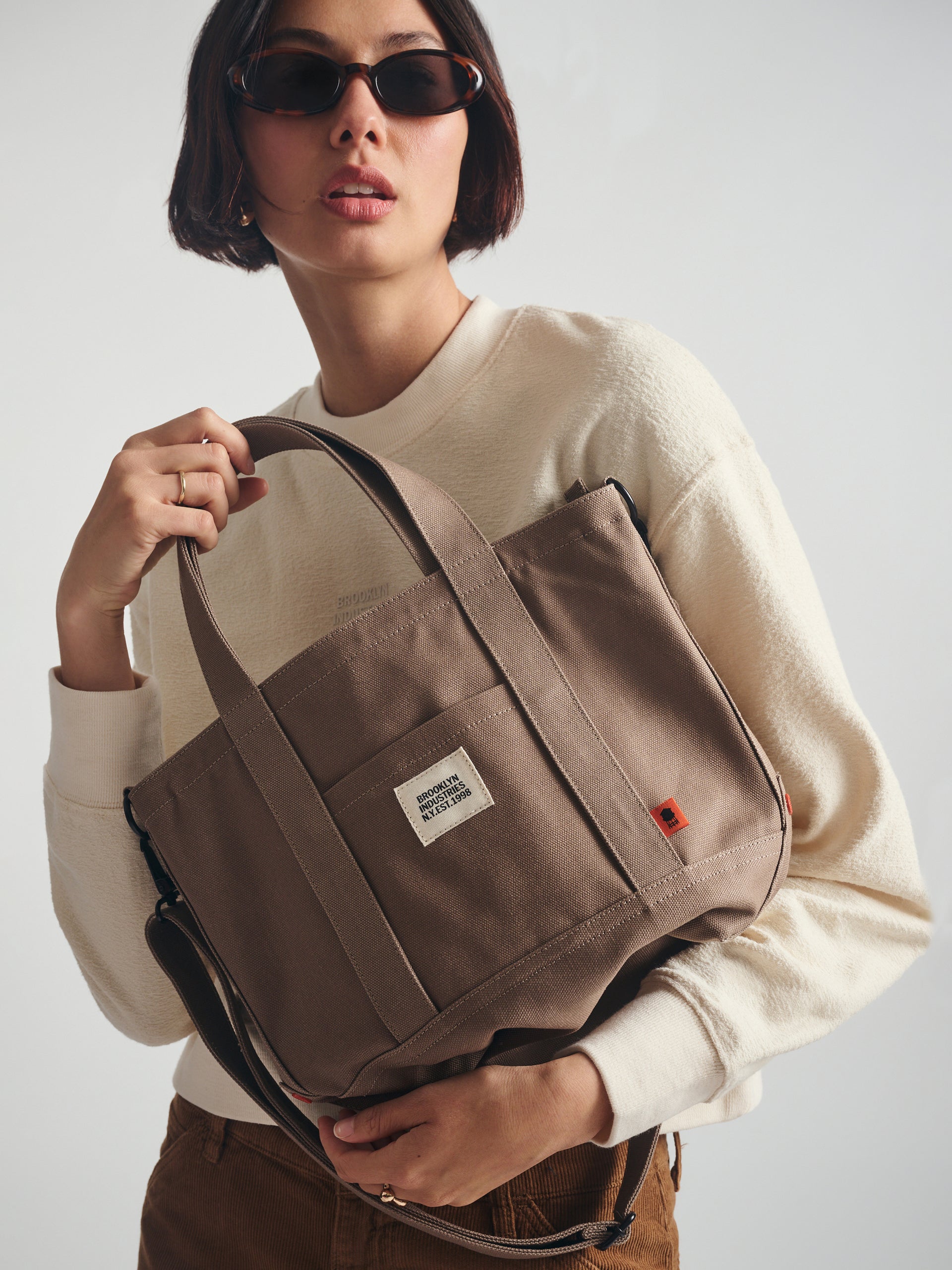 Brooklyn Industries Brooklyn Crossbody Tote Bag in Brown