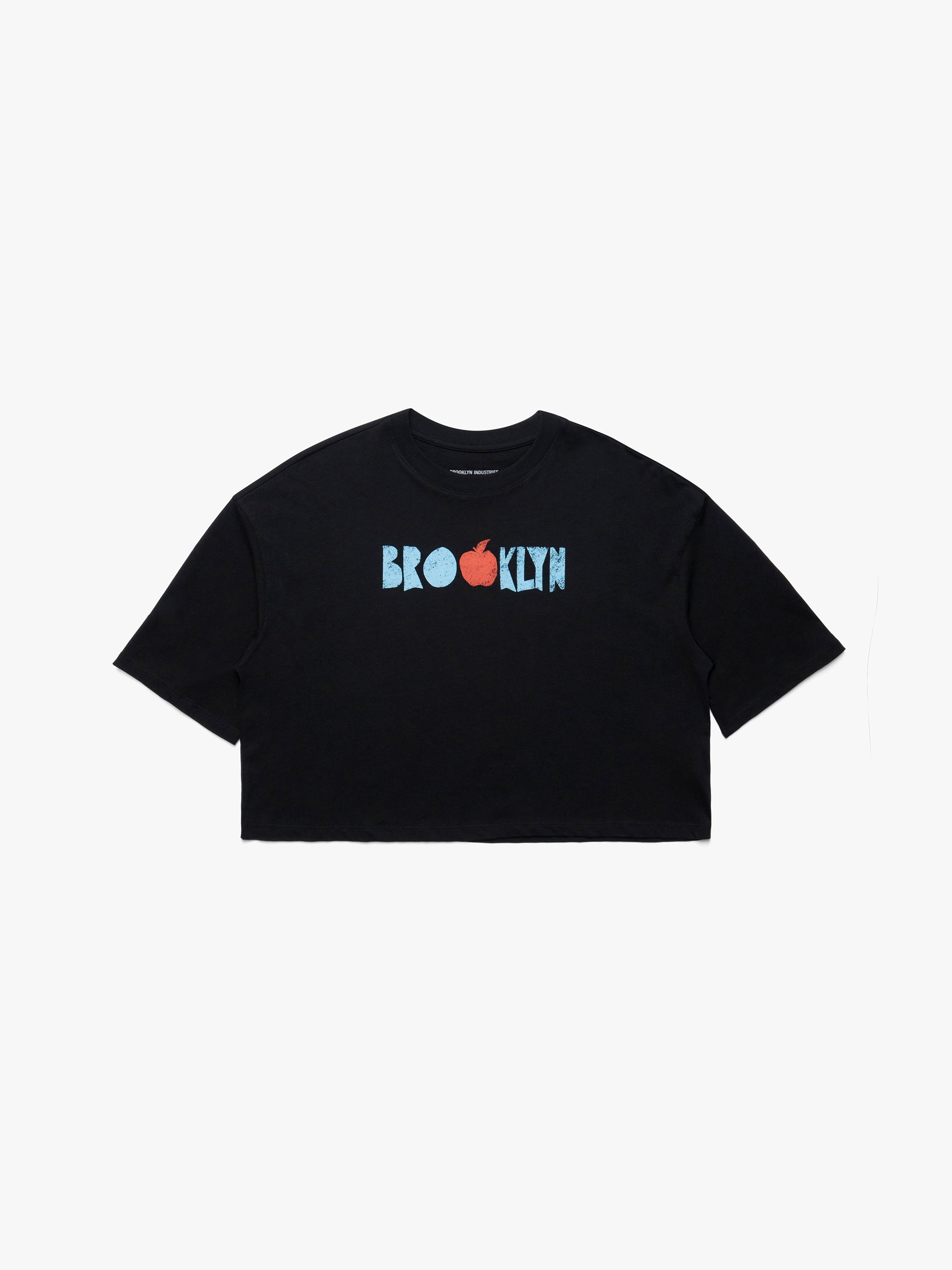 Women's Brooklyn Graphic Cropped T-Shirt in Black