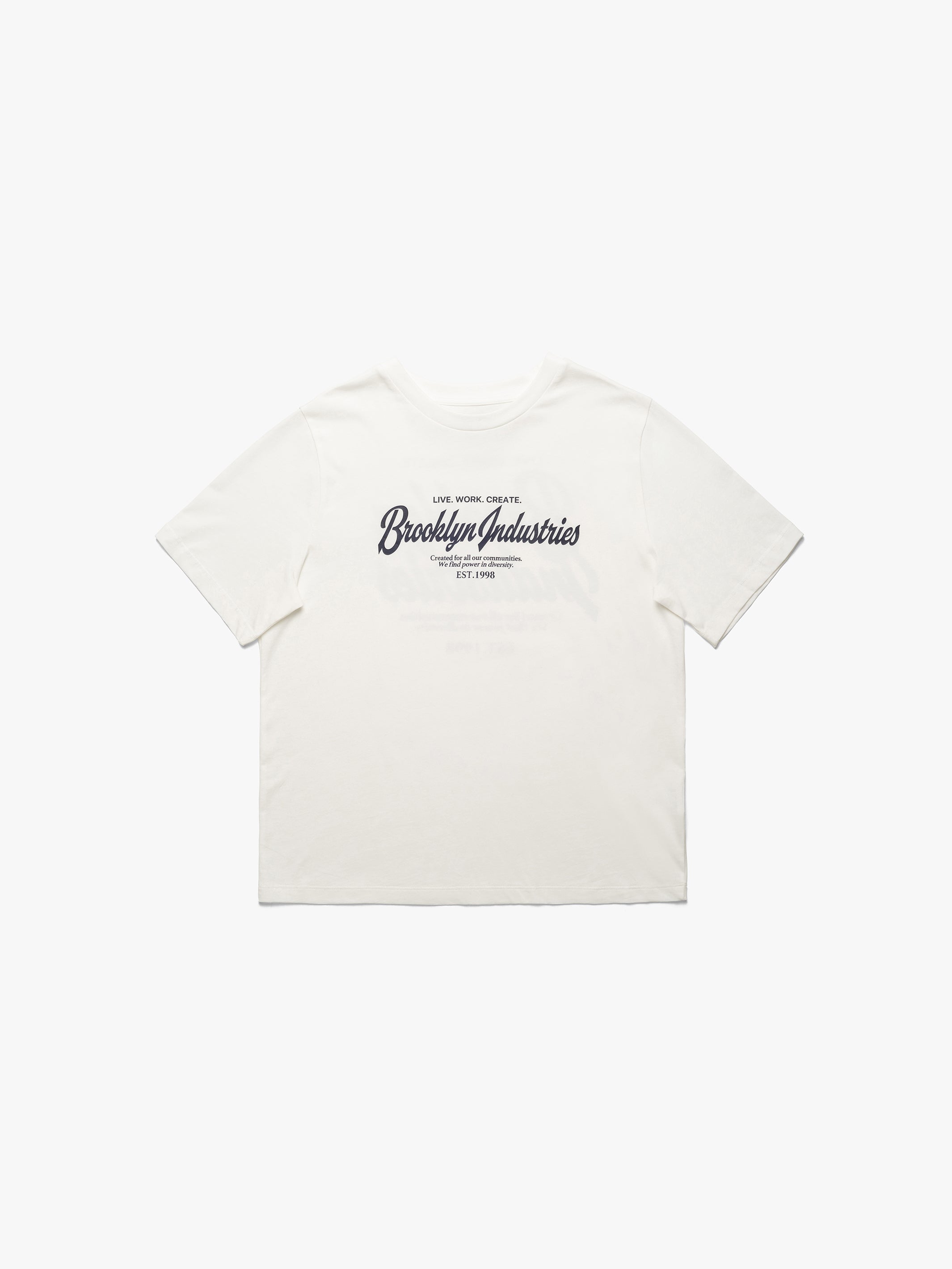 Women's BKI 1998 T-Shirt In Antique White - BROOKLYN INDUSTRIES