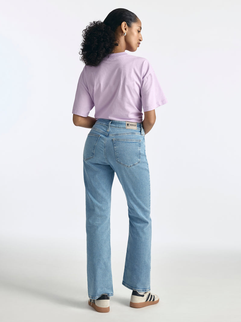 Maple High Rise Bootcut Jeans in Light Brushed Denim - BROOKLYN INDUSTRIES