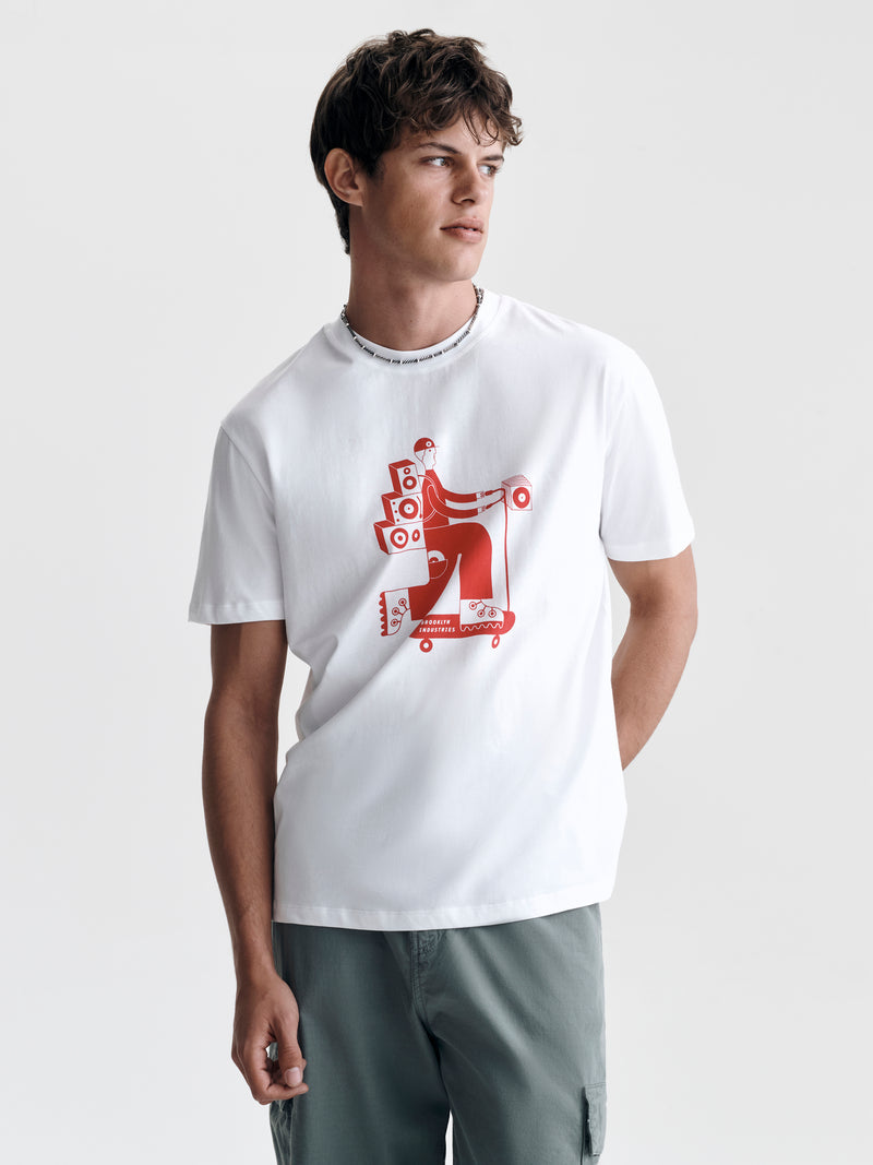 Men's Brooklyn Sound T-Shirt in White - BROOKLYN INDUSTRIES