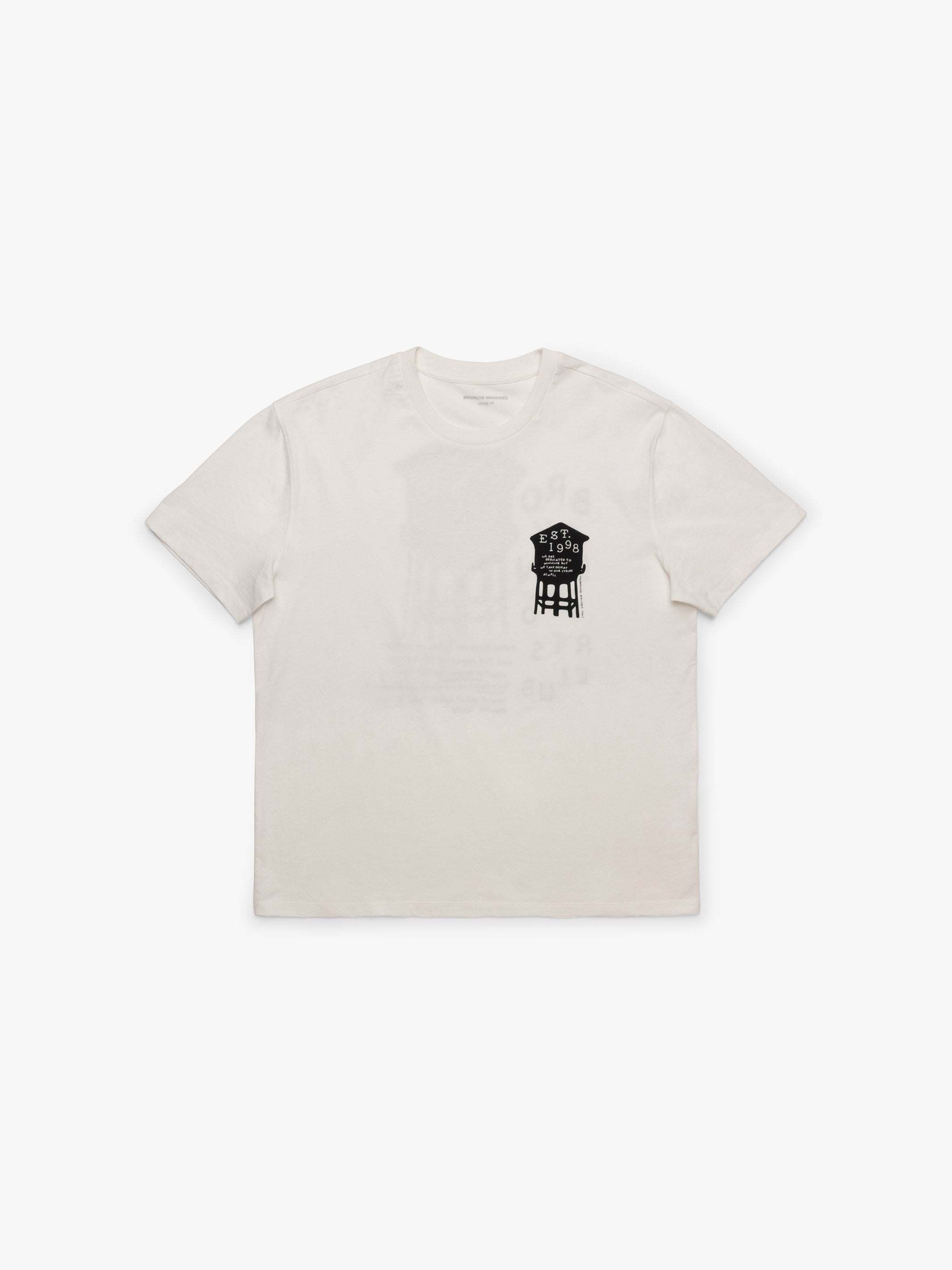 Men's Brooklyn Water Tower T-Shirt In Antique White - BROOKLYN INDUSTRIES