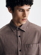 Men's Long Sleeve Plaid Shirt in Black Check - BROOKLYN INDUSTRIES