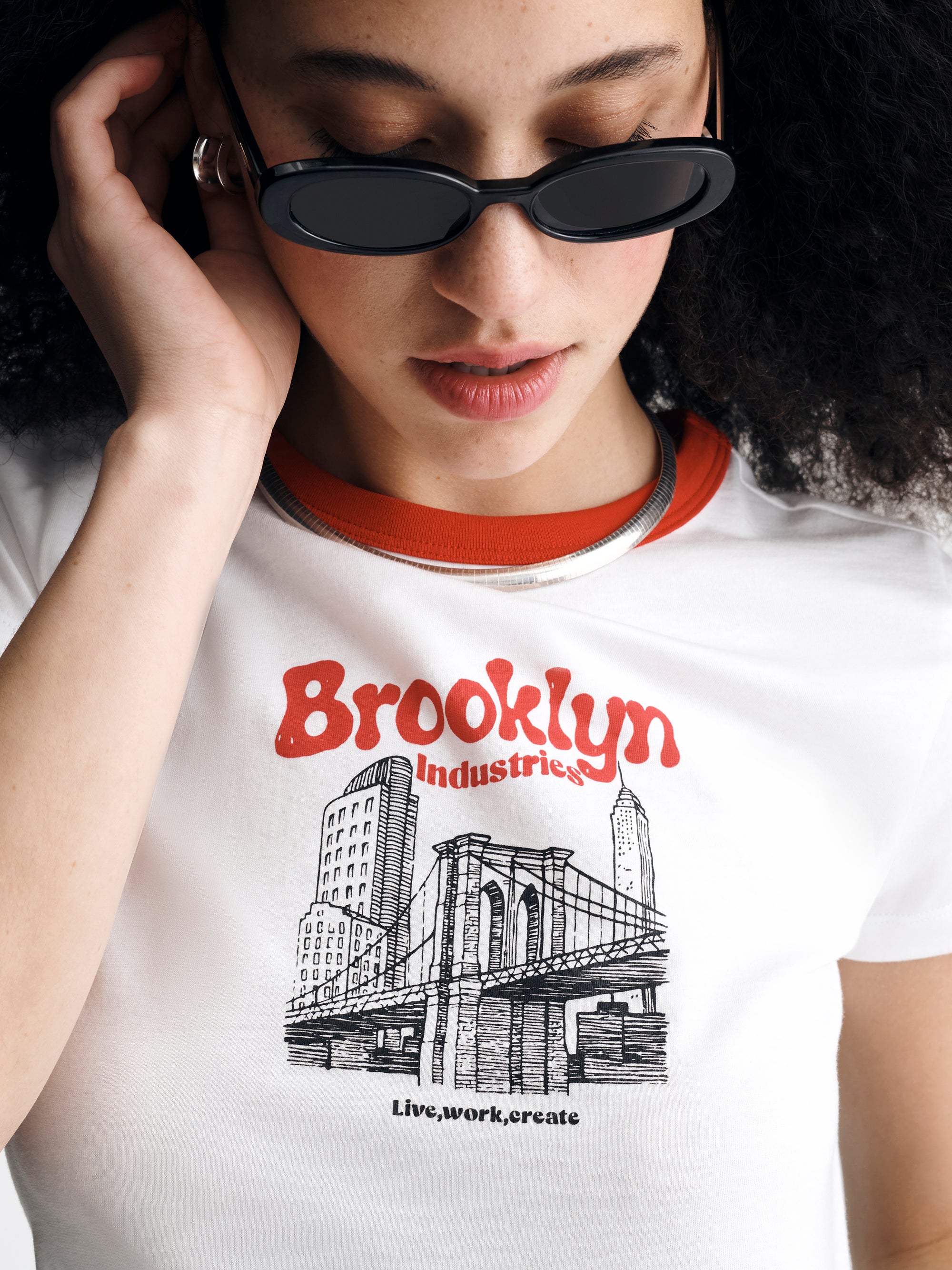 Women's Brooklyn Bridge T-Shirt in White - BROOKLYN INDUSTRIES