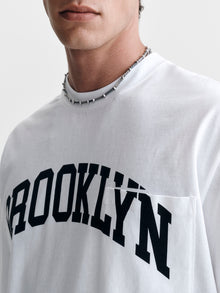 Men's Brooklyn Pocket T-Shirt in White - BROOKLYN INDUSTRIES