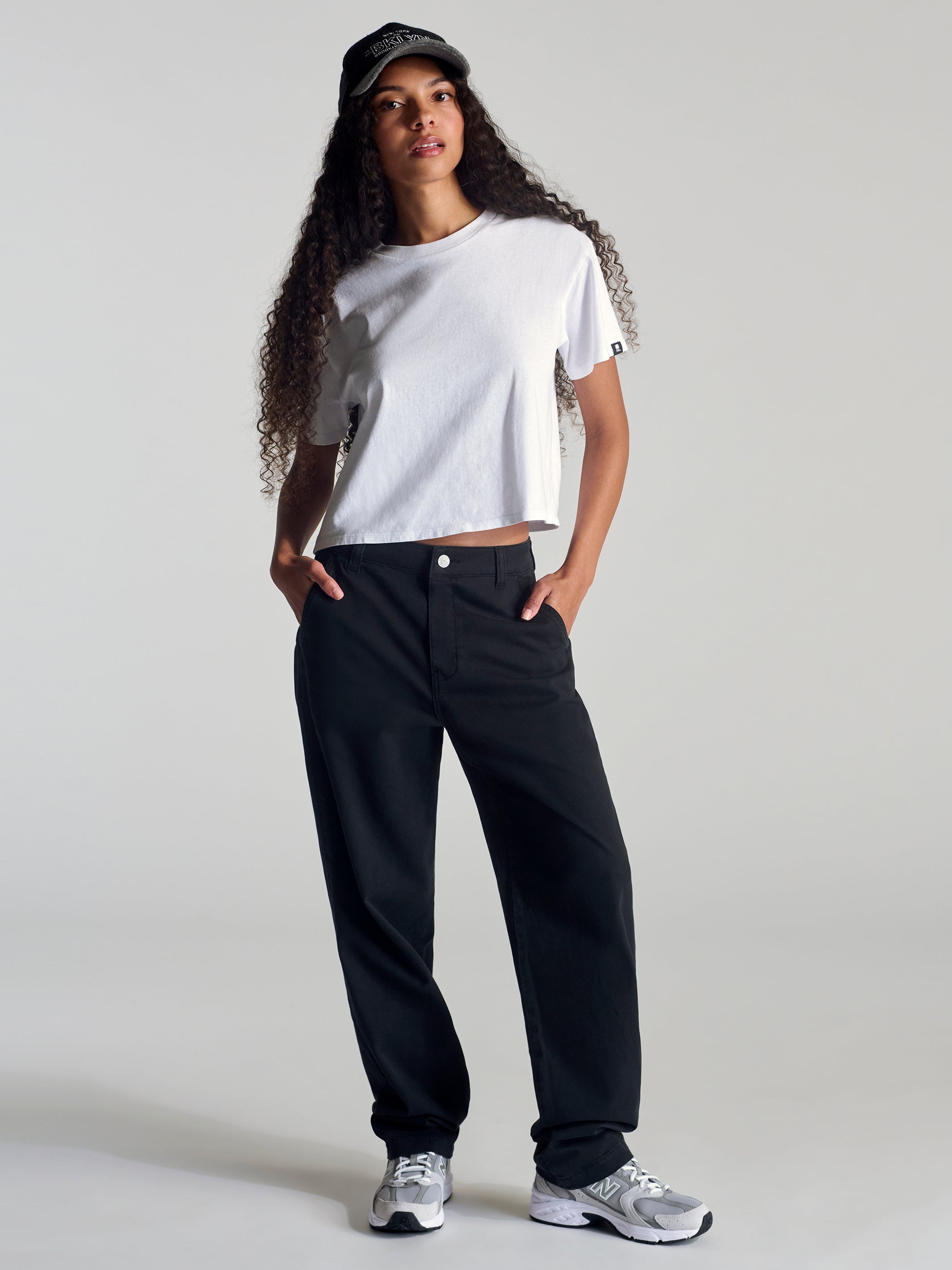 Women's Chino Pant In Black Twill - BROOKLYN INDUSTRIES