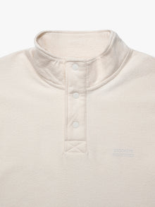 Men's Brooklyn Half Buttoned Sweatshirt in Turtledove - BROOKLYN INDUSTRIES