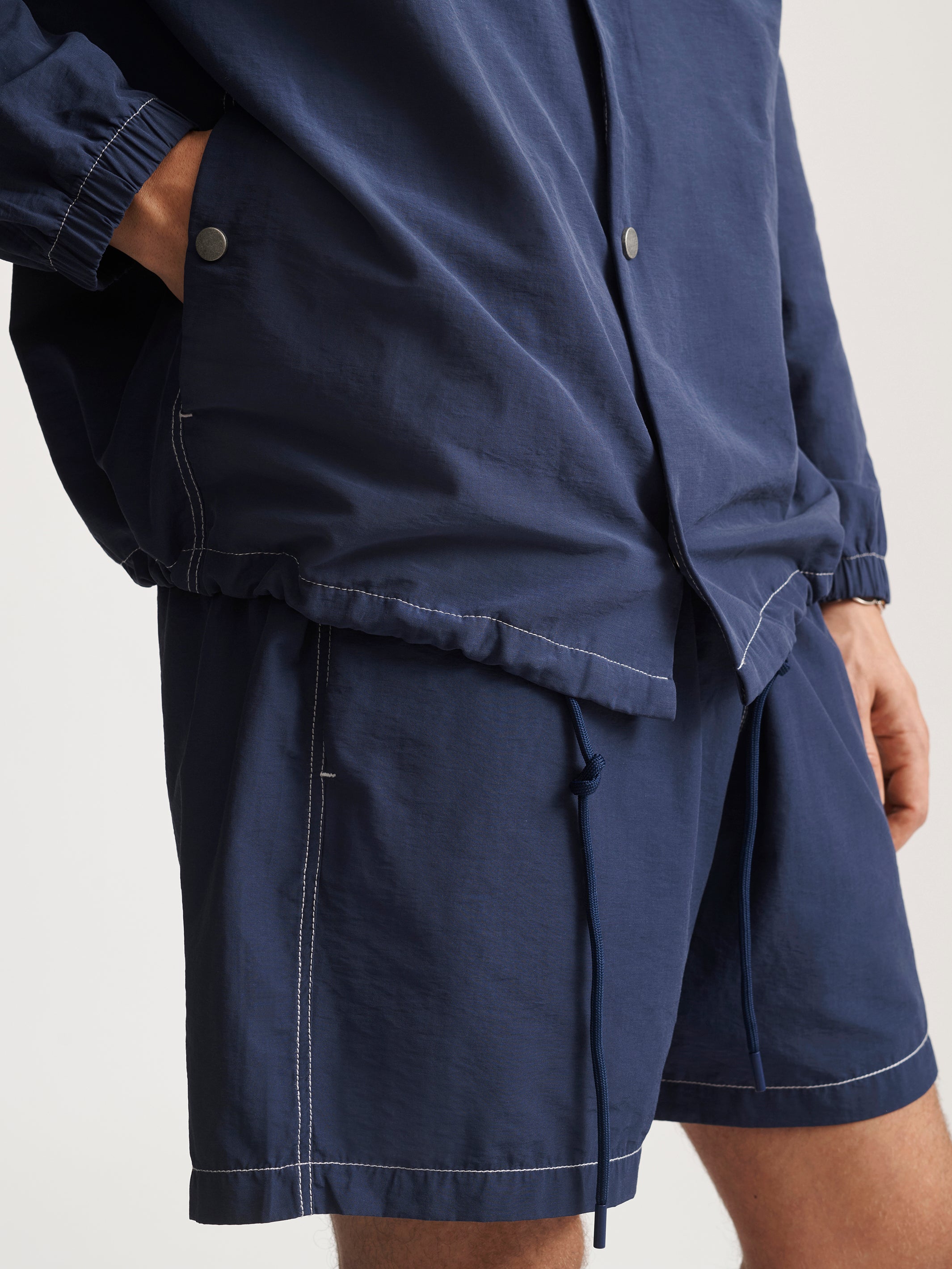Brooklyn Industries Men's Brooklyn Nylon Blend Jacket In Medieval Blue