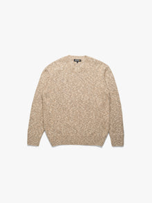 Men's Crew Neck Sweater In Oatmeal Melange - BROOKLYN INDUSTRIES