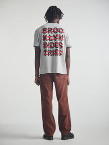 Men's Live Work Create T-Shirt in Mid Grey Melange