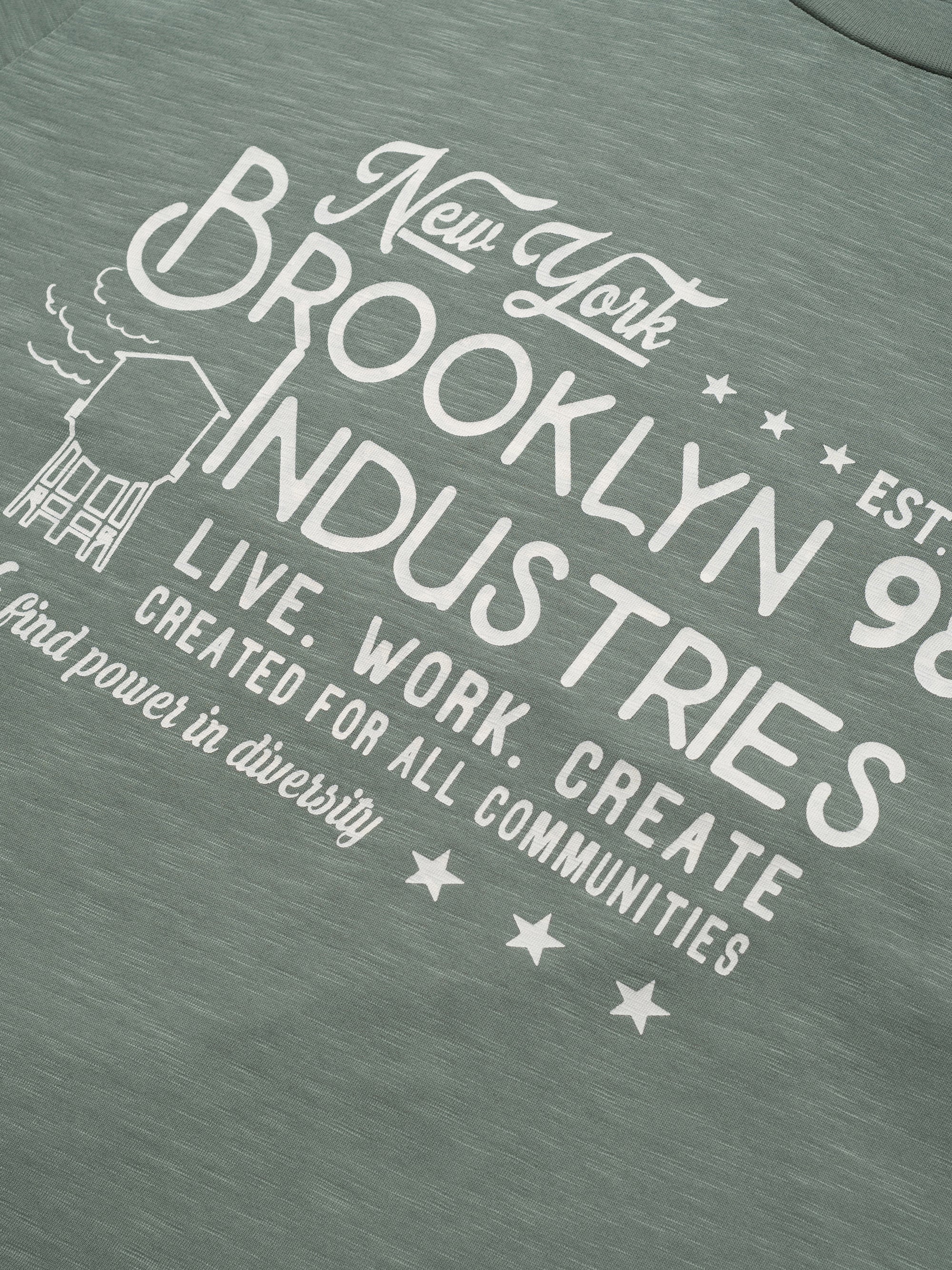 Women's Brooklyn 1998 T-Shirt In Sage - BROOKLYN INDUSTRIES