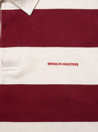 Men's Brooklyn Long Sleeve Striped Rugby T-Shirt in Biking Red Striped