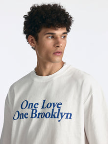 Men's One Love One Brooklyn T-Shirt in White - BROOKLYN INDUSTRIES