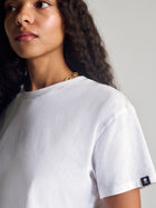 Women's Nassau Crew Neck Crop T-Shirt in White - BROOKLYN INDUSTRIES