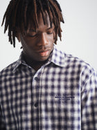 Men's Brooklyn Long Sleeve Plaid Shirt in Black Iris Check - BROOKLYN INDUSTRIES