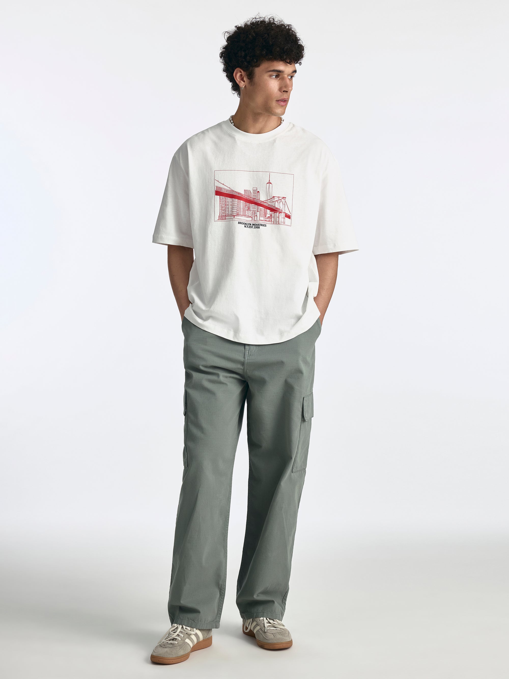 Men's Brooklyn Bridge T-Shirt in White - BROOKLYN INDUSTRIES