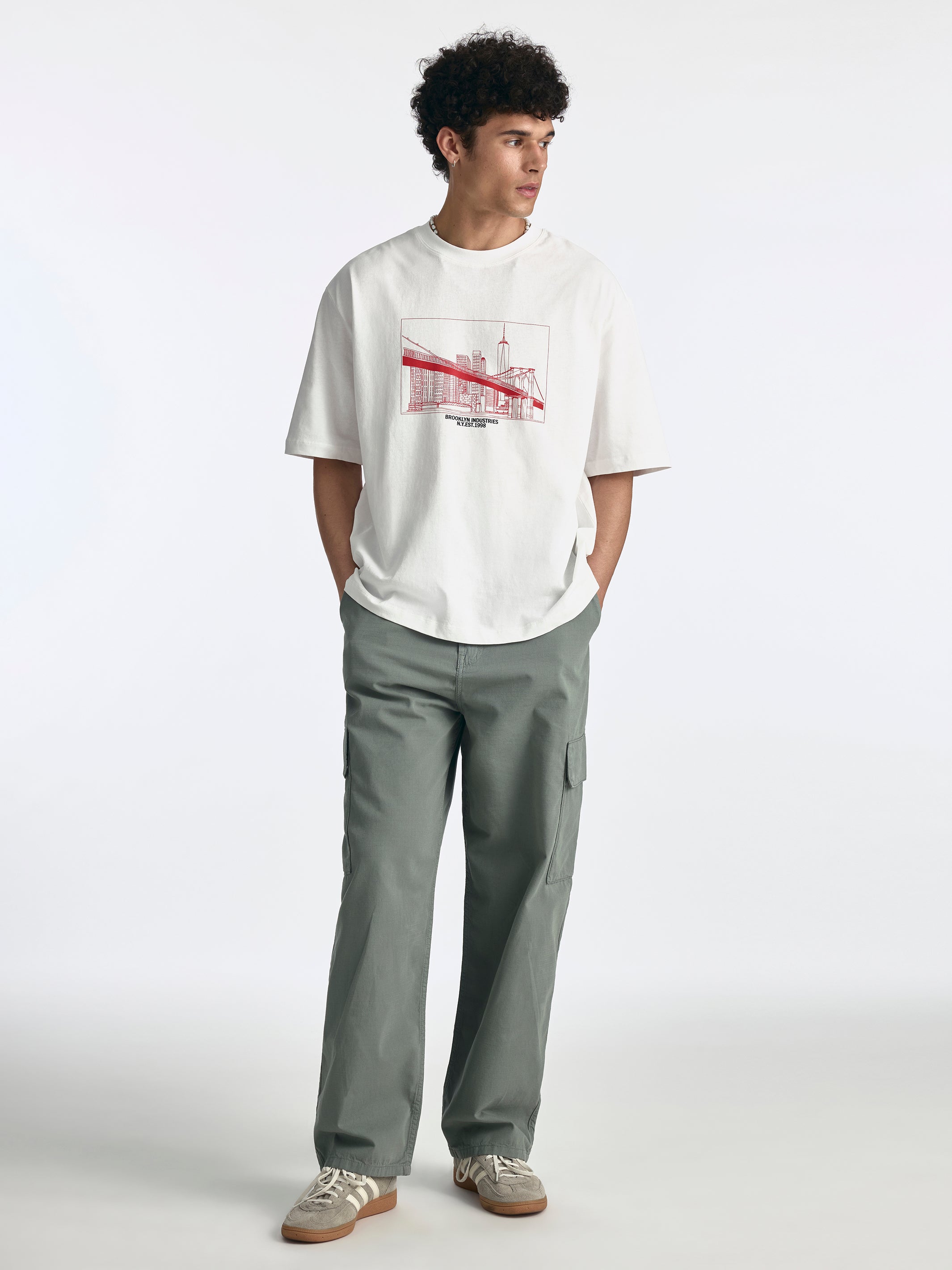 Men's Brooklyn Bridge T-Shirt in White - BROOKLYN INDUSTRIES