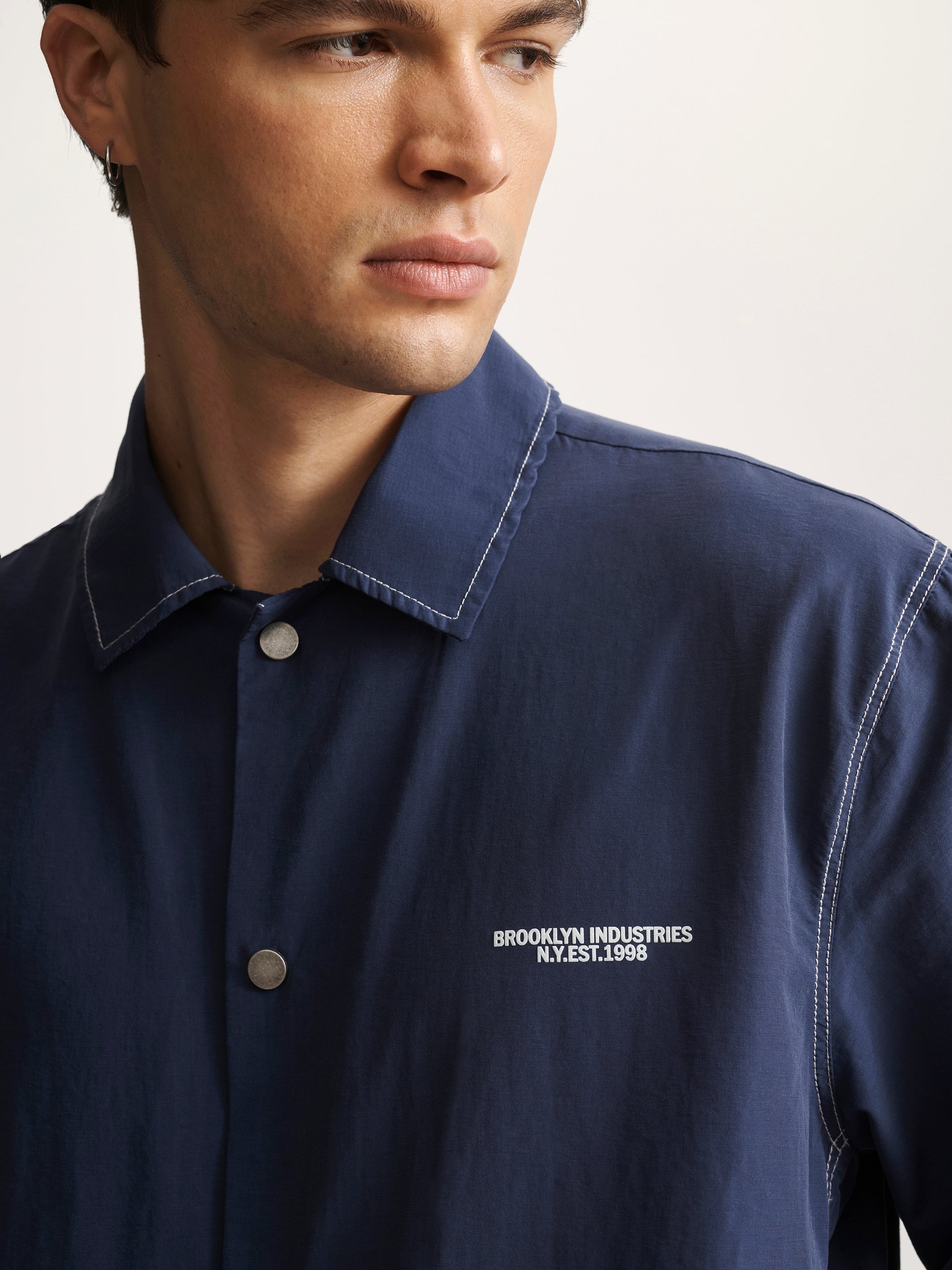 Brooklyn Industries Men's Brooklyn Nylon Blend Jacket In Medieval Blue