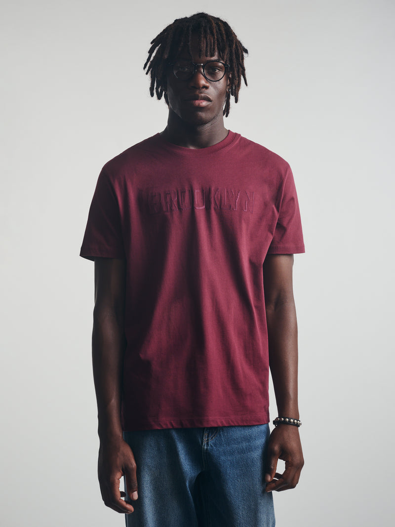 Men's Brooklyn T-Shirt In Windsor Wine - BROOKLYN INDUSTRIES