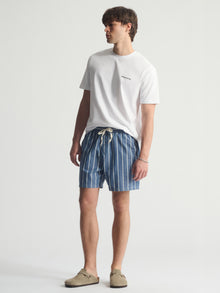 Men's Brooklyn Striped Shorts In Blue Striped - BROOKLYN INDUSTRIES