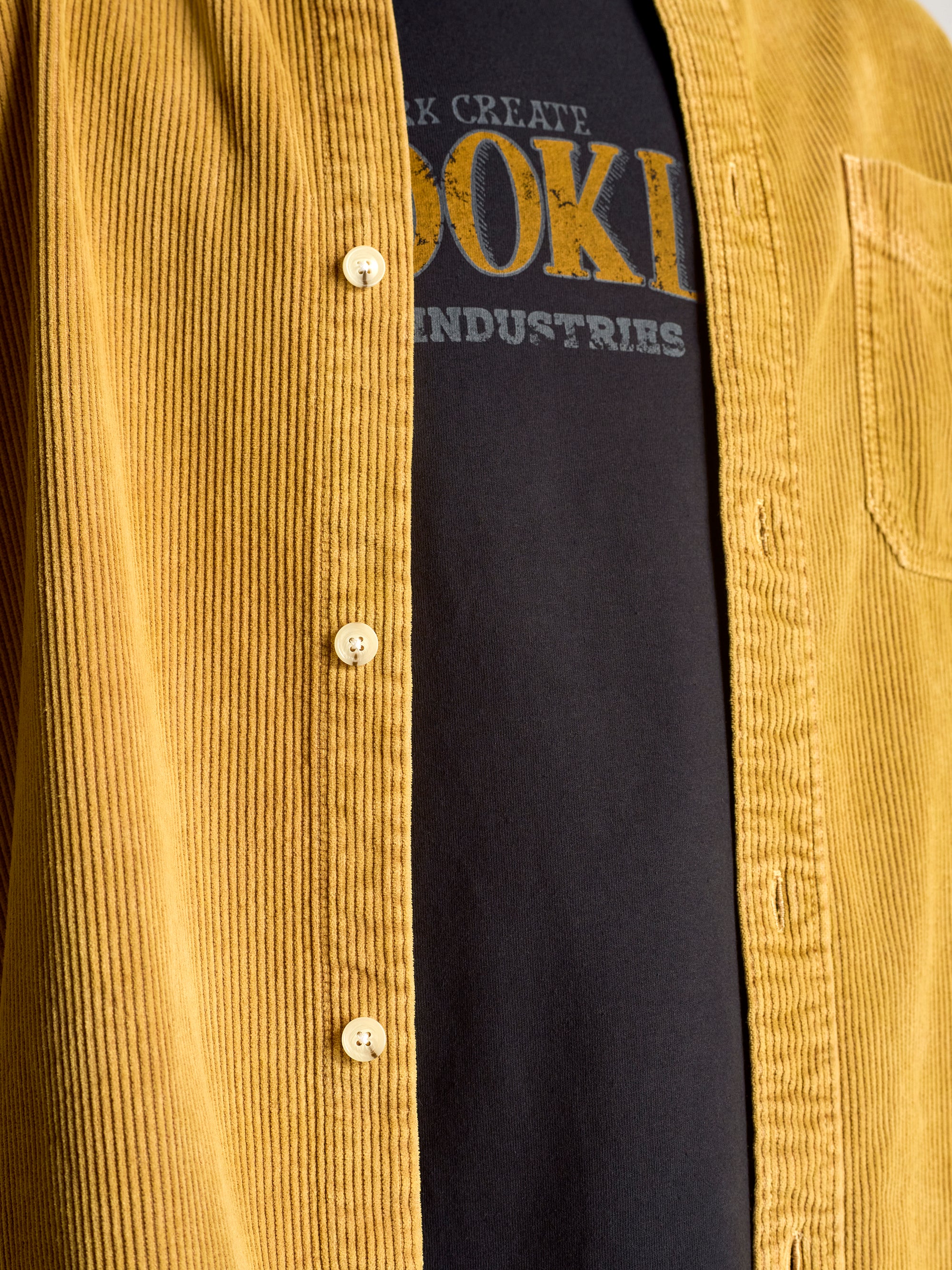 Men's Corduroy Overshirt In Wood Thrush