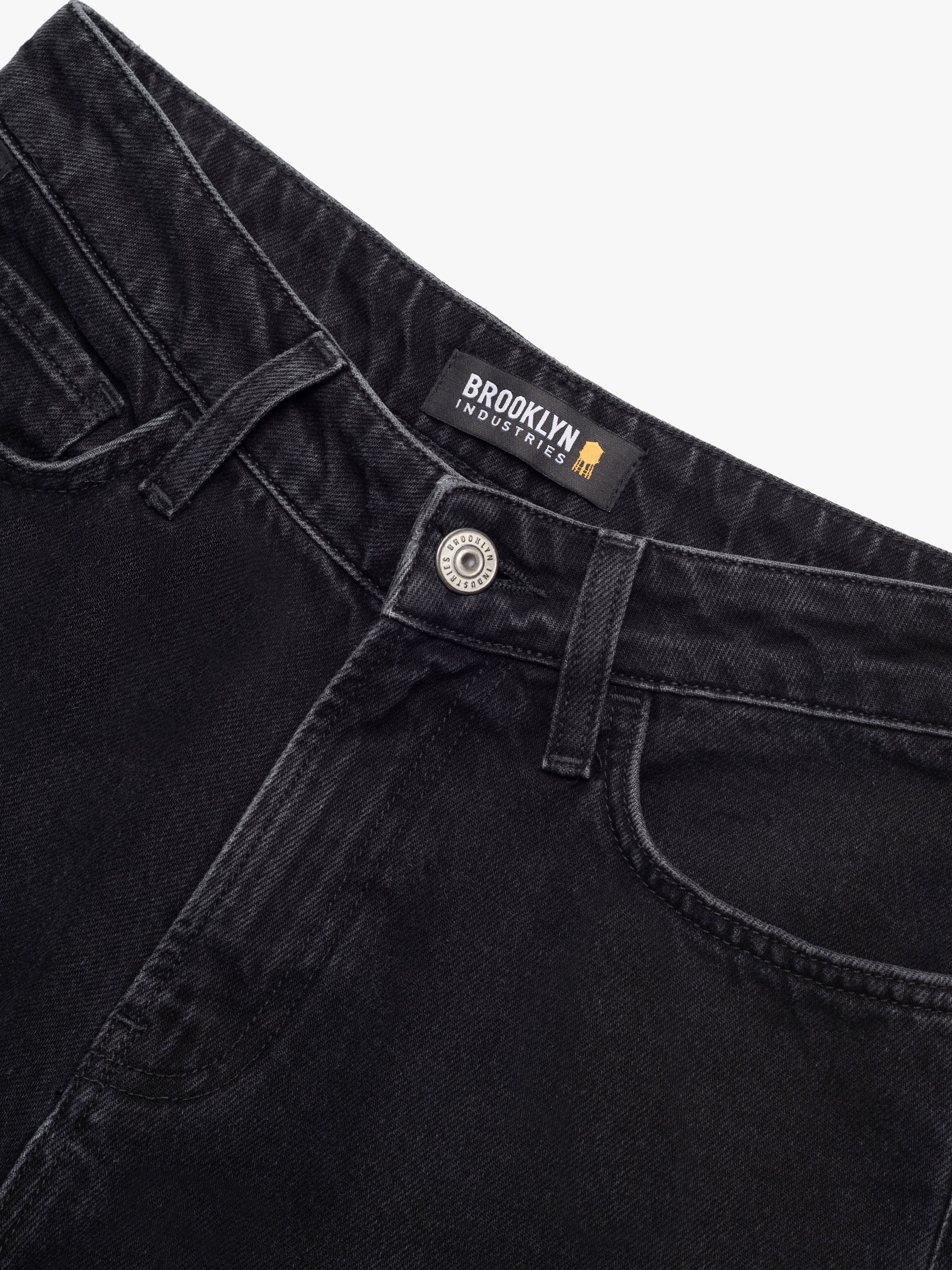 Women's Midtown Mid-Rise Relaxed Pants In Dark Smoke Denim - BROOKLYN INDUSTRIES