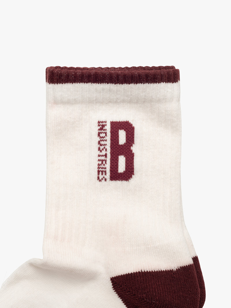 Women's Socket Socks in Red Mahogany - BROOKLYN INDUSTRIES