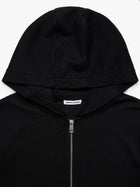 Women's Cropped Zip-Up Hoodie in Black - BROOKLYN INDUSTRIES