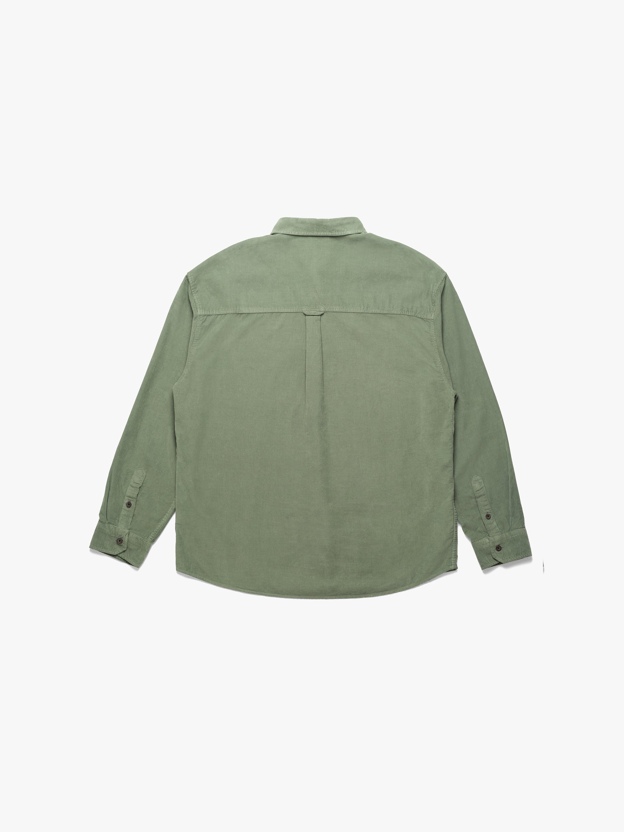 Men's Long Sleeve Corduroy Shirt In Agave Green - BROOKLYN INDUSTRIES