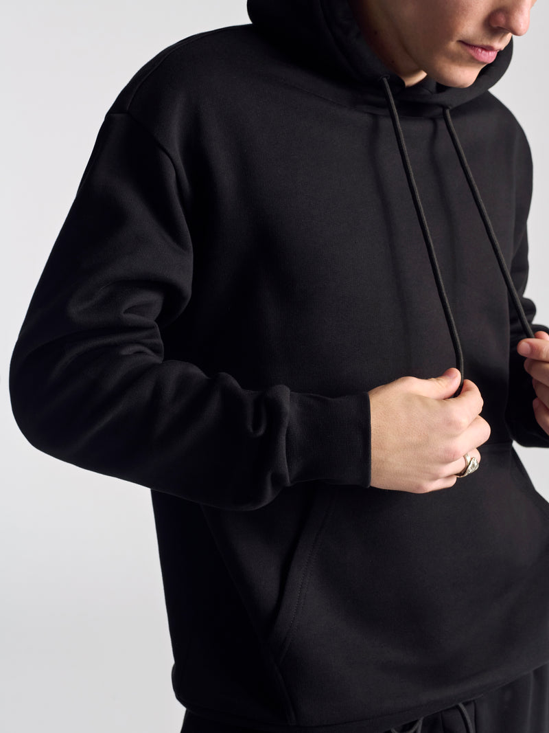 Men's Montrose Hooded Sweatshirt In Black - BROOKLYN INDUSTRIES