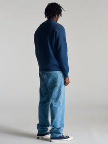 Men's Hoyt Crew Neck Sweatshirt In Dark Denim - BROOKLYN INDUSTRIES