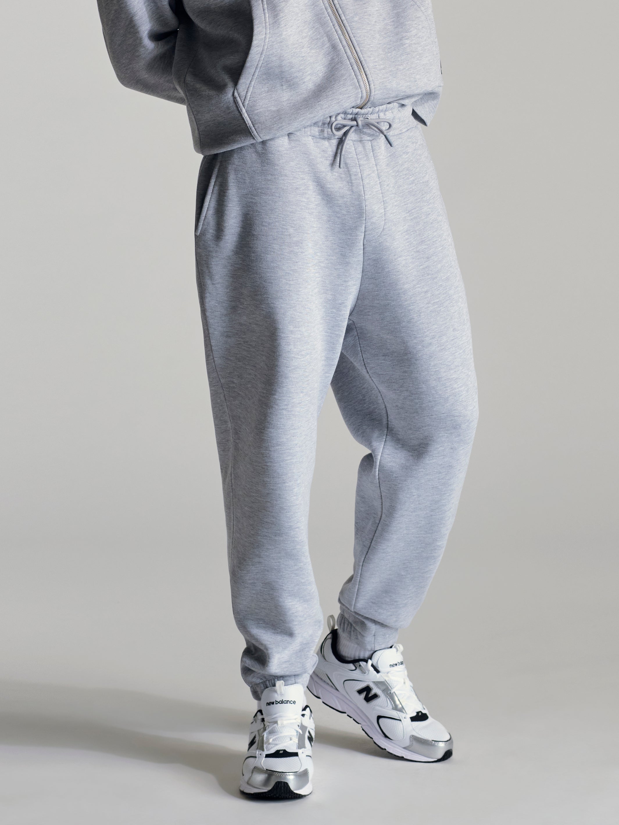 Men's Sweatpants In Grey Melange - BROOKLYN INDUSTRIES