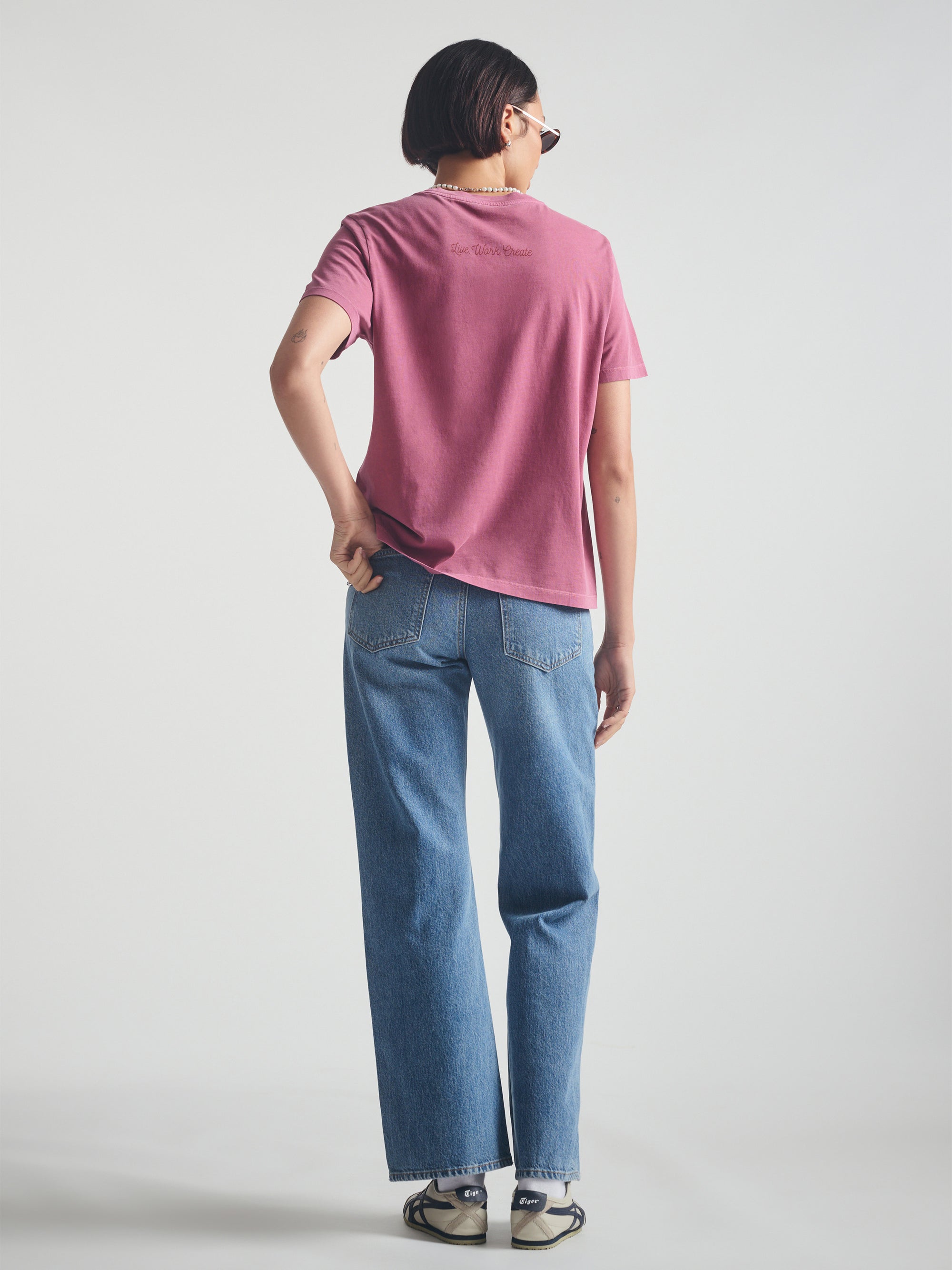 Women's Brooklyn Live Work Create T-Shirt in Biking Red - BROOKLYN INDUSTRIES