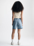 Women's Ribbed Cropped Tank Top in Transparent Yellow - BROOKLYN INDUSTRIES
