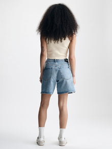 Women's Ribbed Cropped Tank Top in Transparent Yellow - BROOKLYN INDUSTRIES
