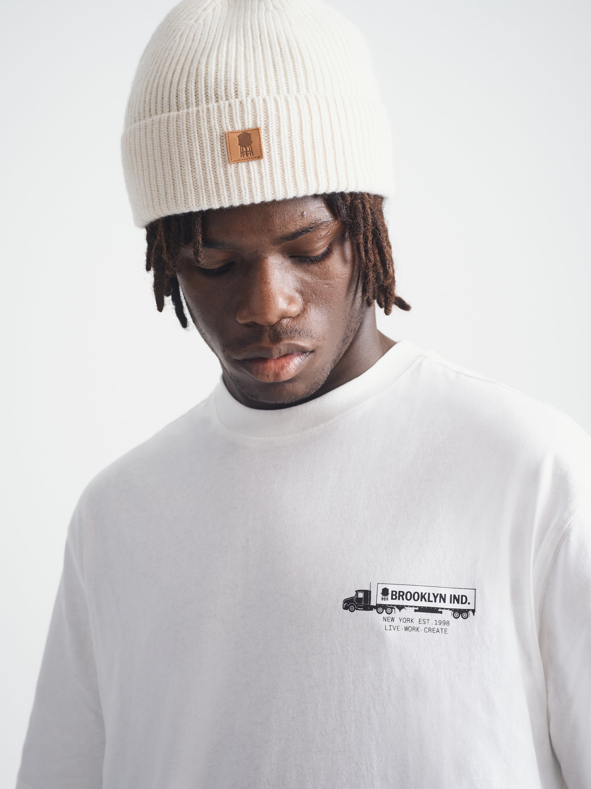 Men's Brooklyn Vintage T-Shirt in Antique White - BROOKLYN INDUSTRIES