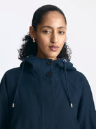 Women's Short Hooded Utility Jacket in Blue Berry - BROOKLYN INDUSTRIES