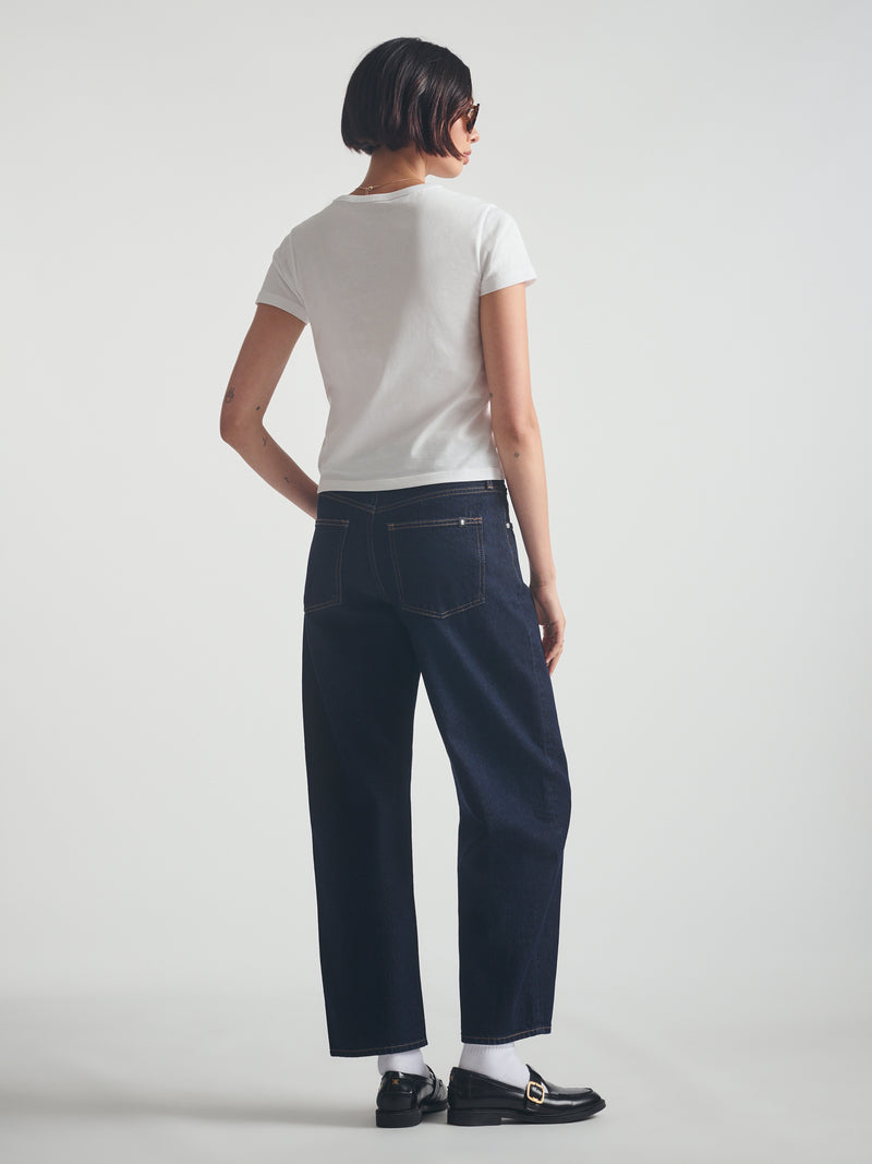 Women's Cargo Jeans in Rinse Denim