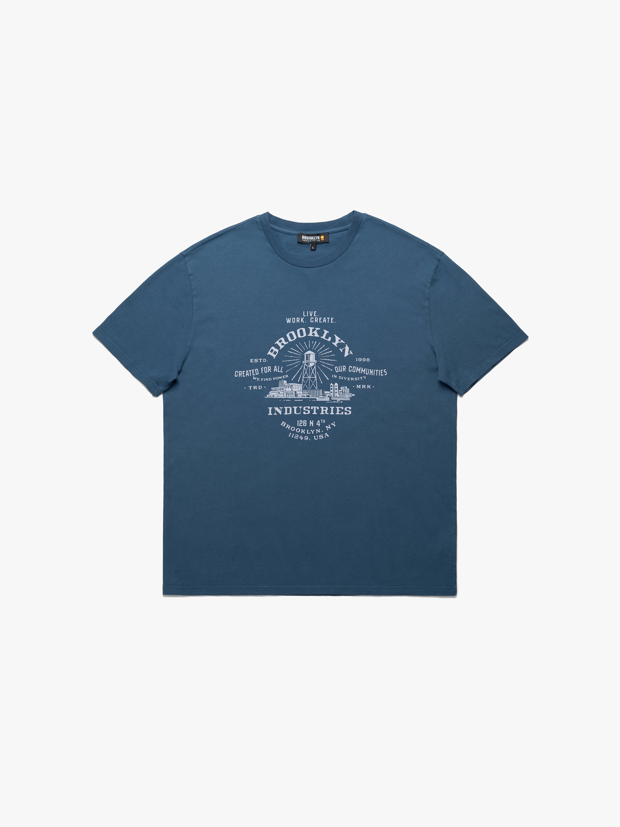 Men's Brooklyn Vintage T-Shirt In Orion Blue - BROOKLYN INDUSTRIES