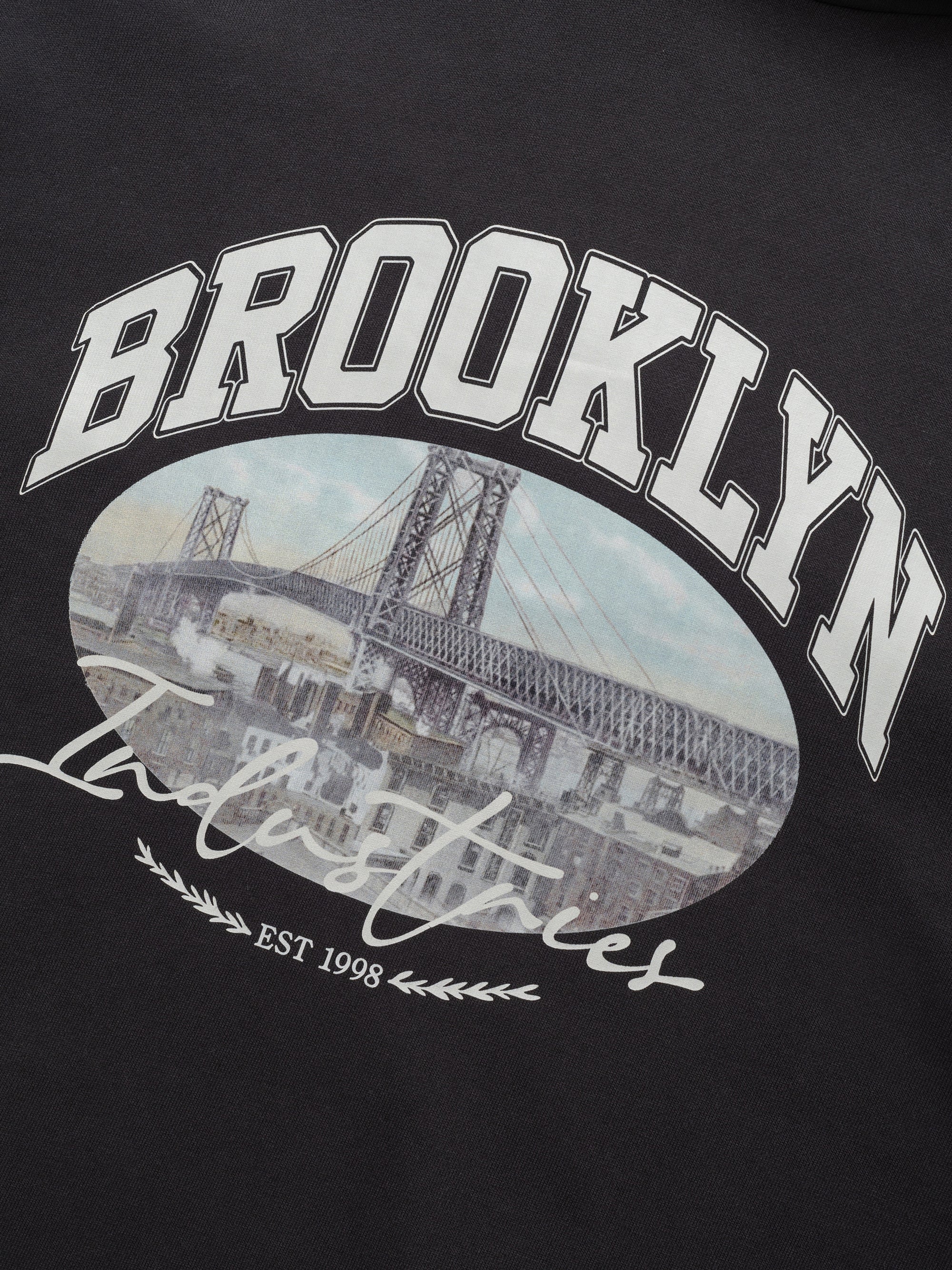 Men's Brooklyn Vintage Hooded Sweatshirt In Black - BROOKLYN INDUSTRIES