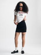 Women's Ribbed Mini Skirt in Black - BROOKLYN INDUSTRIES