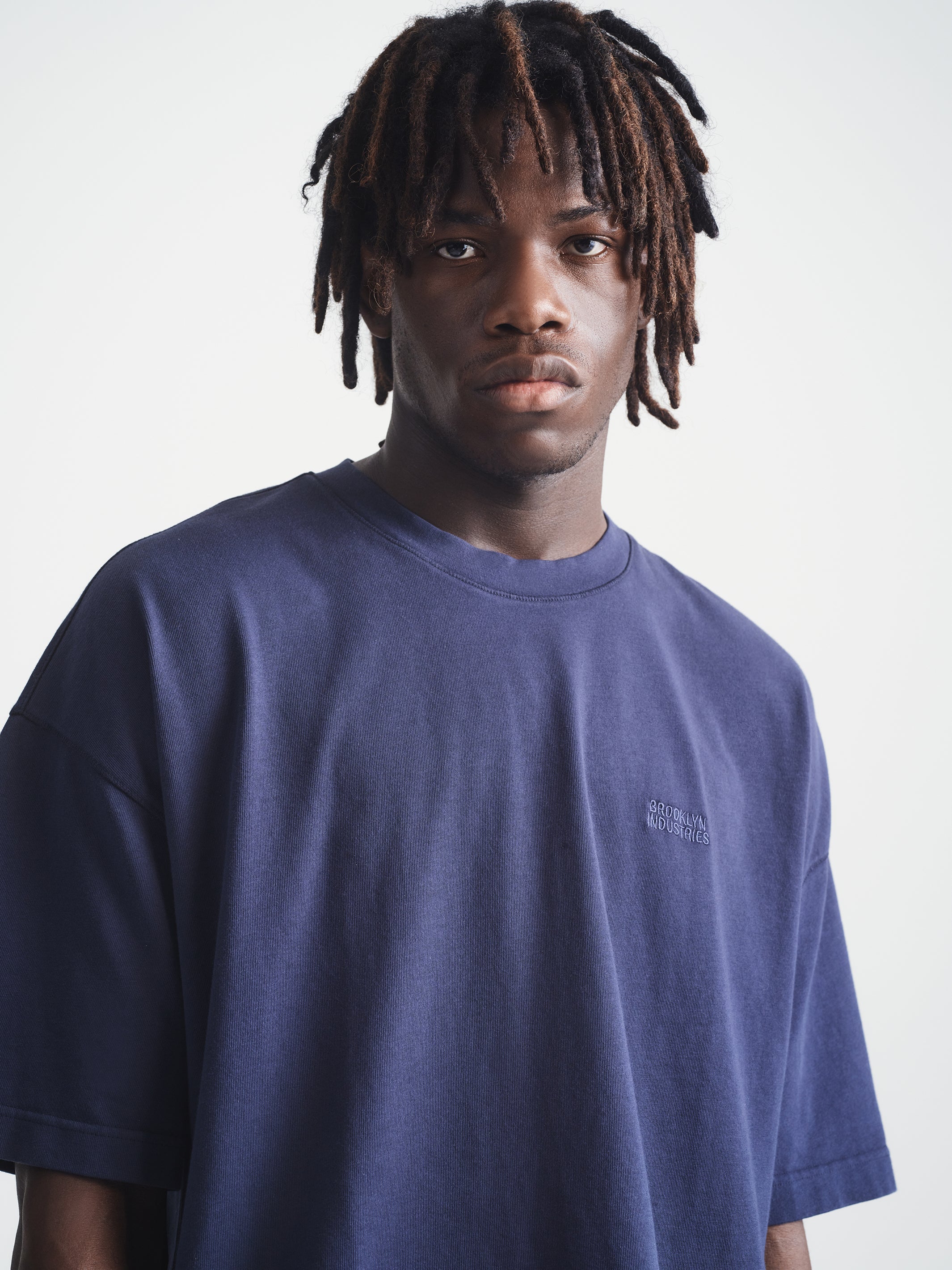 Men's Brooklyn T-Shirt in Blueberry - BROOKLYN INDUSTRIES