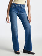 Park High Rise Wide Leg Jeans in Dark Brushed Denim - BROOKLYN INDUSTRIES